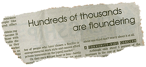 news clipping - thousands are floundering